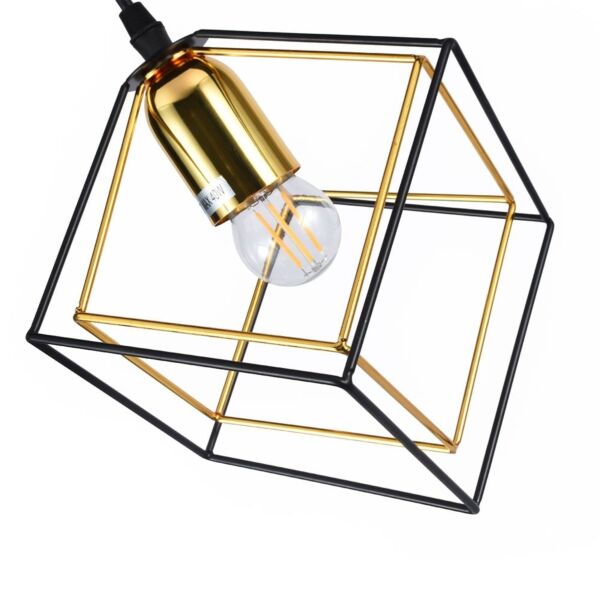 إنارة معلقة داخلية ميليس - ذهبي واسود