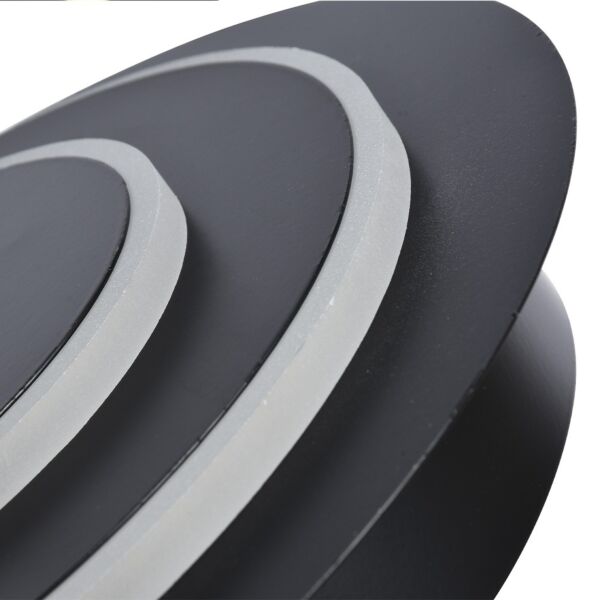 إضاءة جدارية ليد ثلاث دوائر - اسود