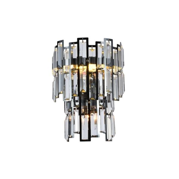 اضاءة جدارية مودرن شرائح كريستال فضي