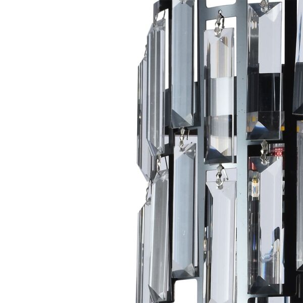 اضاءة جدارية مودرن شرائح كريستال فضي