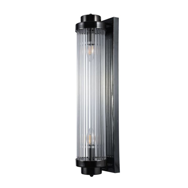 اضاءة جدارية ديو - فضي واسود