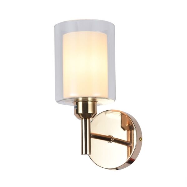 اضاءة جدارية مودرن زجاج ذهبي