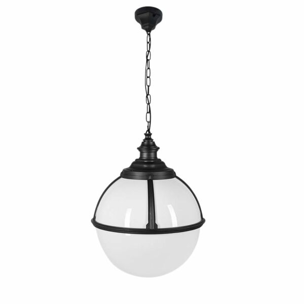 إنارة خارجية معلقة شكل كرة - اسود