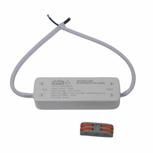 محول طاقة بدون وميض داخلي 300 واط - ابيض