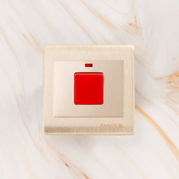 مفتاح سخان 20 أمبير فانوس - ذهبي