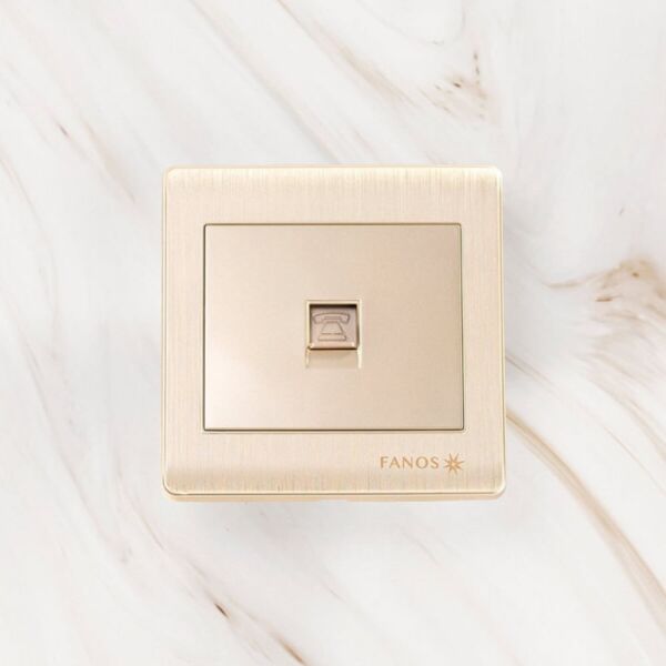 فيش تليفون ارضي فانوس - ذهبي لامع