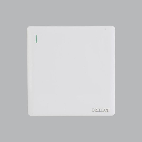 مفتاح مفرد 3 خط لايت برلنت - ابيض