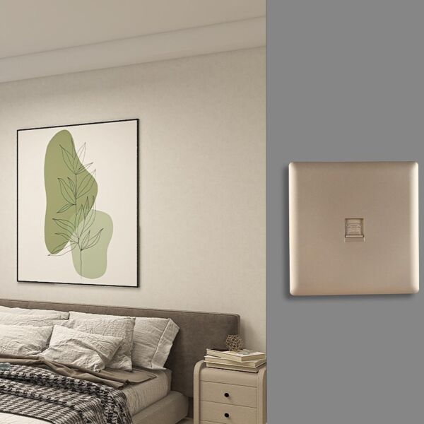 فيش تليفون مفرد ذهبي لايت