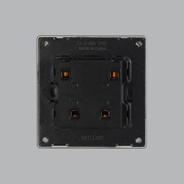 مفتاح مفرد 3 خطوط برلنت لايت - رمادي