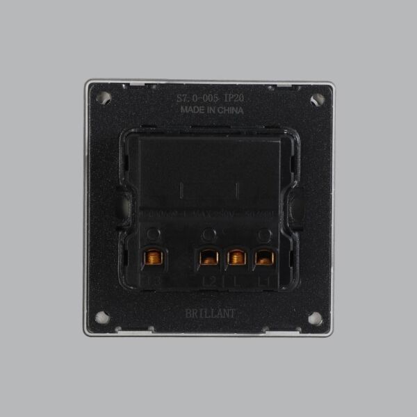 مفتاح كهرب ثلاثي رمادي لايت برلنت