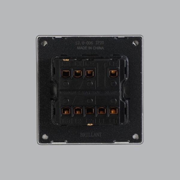 مفتاح كهرب دركسون ثلاثي رمادي لايت برلنت