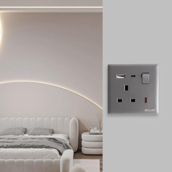 فيش كهرب رمادي برلنت لايت