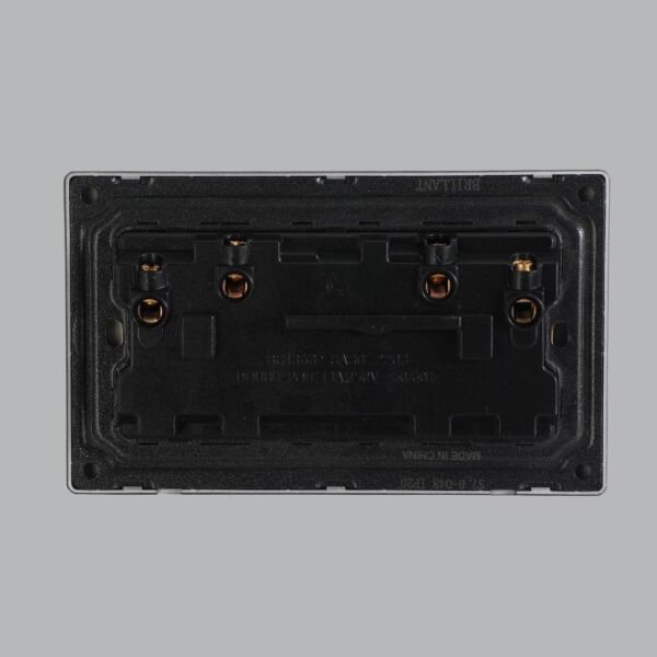 فيش كهربي مجوز 13A برلنت لايت - رمادي