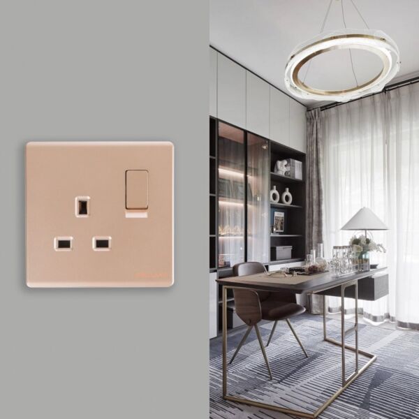 فيش كهرباء A13 مودرن من برلنت - ذهبي