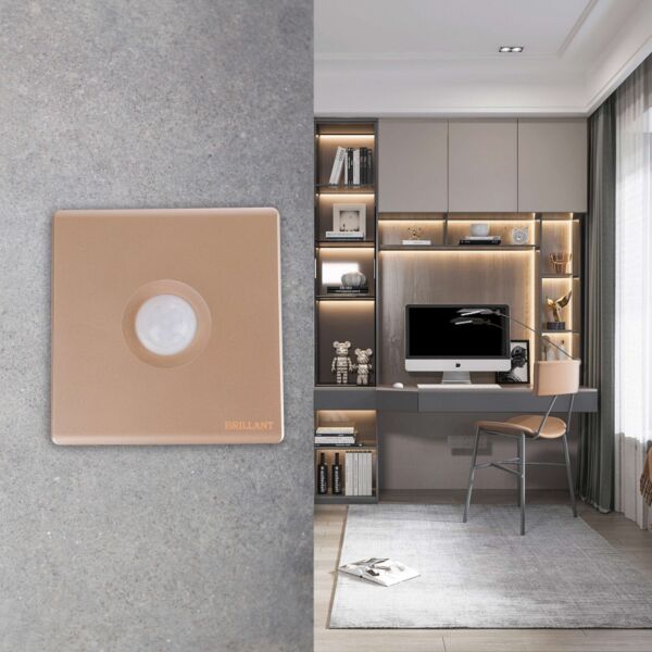 مفتاح كهربائي حساس الحركة والإضاءة والاستشعار من برلنت - ذهبي