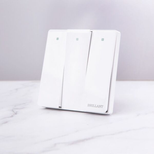 مفتاح ثلاثي مودرن من برلنت - ابيض