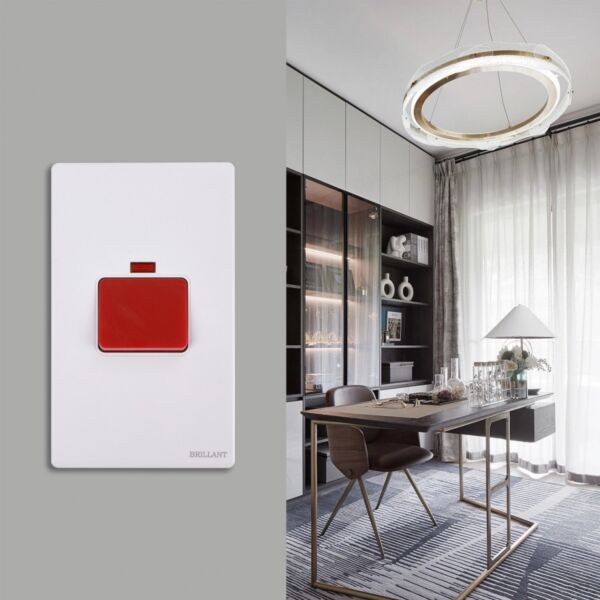 مفتاح مكيف 45 أمبير مودرن من برلنت - ابيض