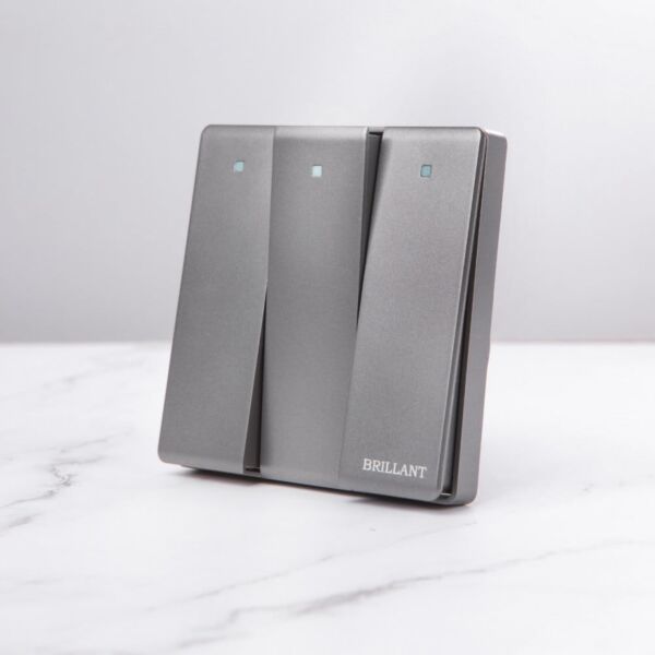 مفتاح ثلاثي مودرن من برلنت - رمادي