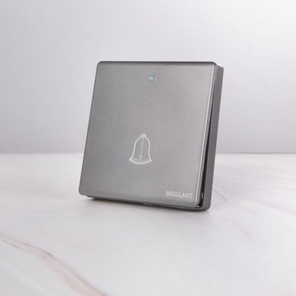 مفتاح جرس مودرن من برلنت - رمادي