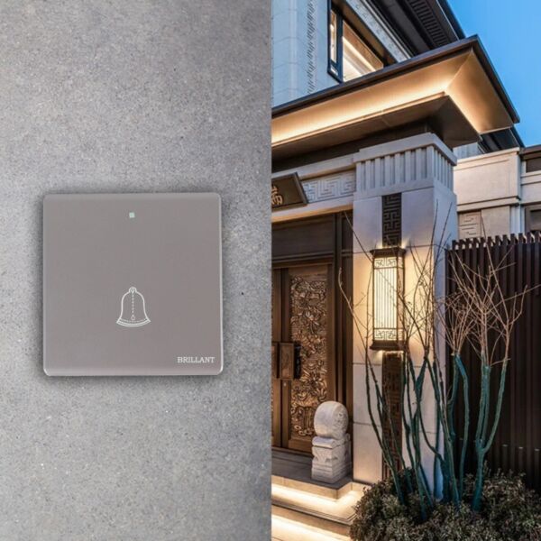 مفتاح جرس مودرن من برلنت - رمادي