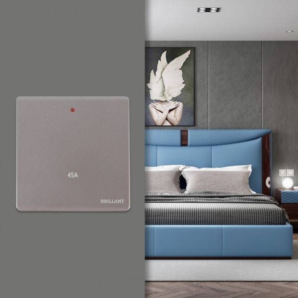 مفتاح مكيف 45 أمبير مودرن من برلنت - رمادي