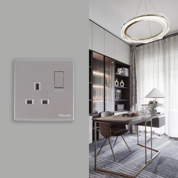 فيش كهرباء A13 مودرن من برلنت - رمادي