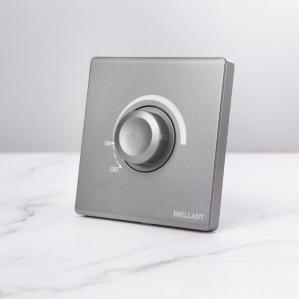 مفتاح ديمر 1000 واط مودرن من برلنت - رمادي