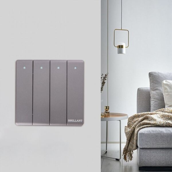 مفتاح دركسون رباعي مودرن من برلنت - رمادي