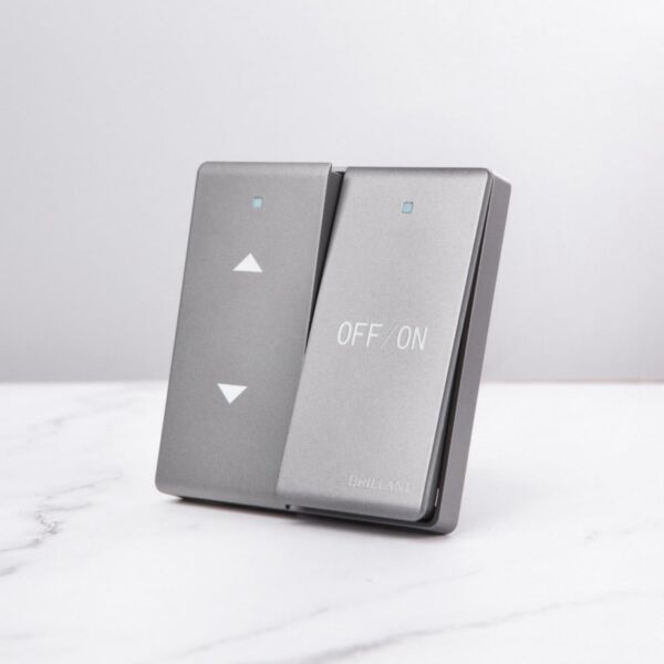 مفتاح كهرباء للنافذة مودرن من برلنت - رمادي