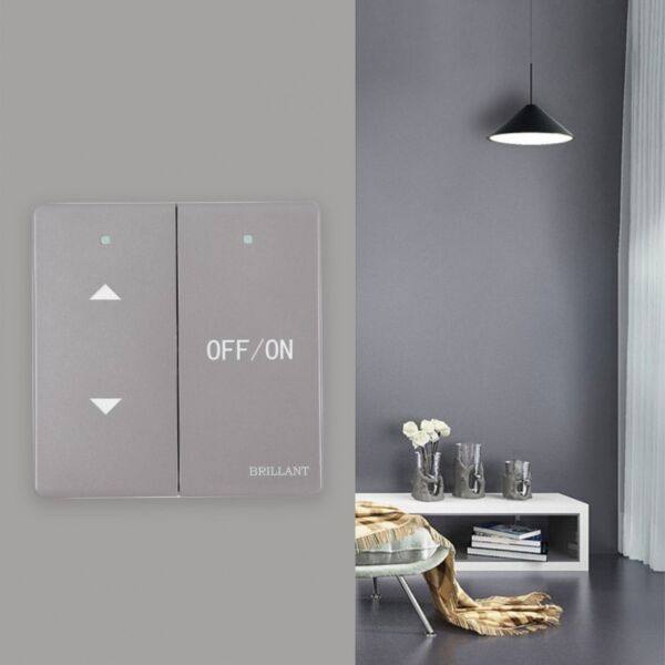 مفتاح كهرباء للنافذة مودرن من برلنت - رمادي