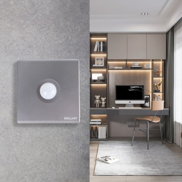 مفتاح كهربائي حساس الحركة من برلنت - رمادي