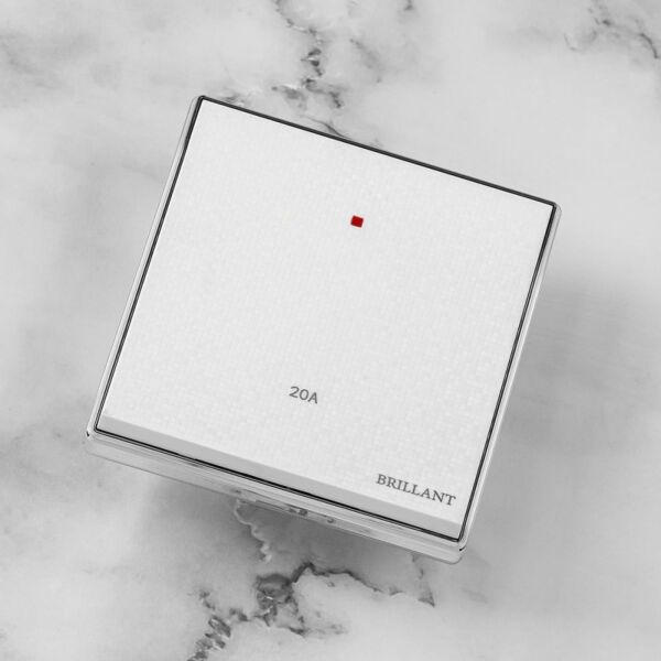 مفتاح سخان كهربائي 20 أمبير من برلنت - ابيض لؤلؤي