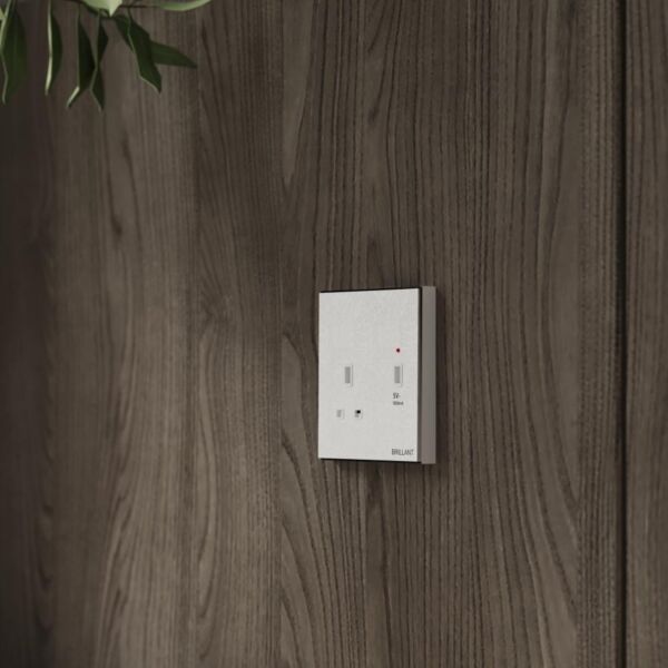 فيش مفرد مع مخرج USB من برلنت - ابيض لؤلؤي