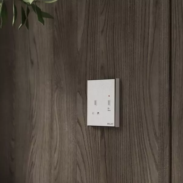 فيش مفرد مع مخرج USB من برلنت - ابيض لؤلؤي