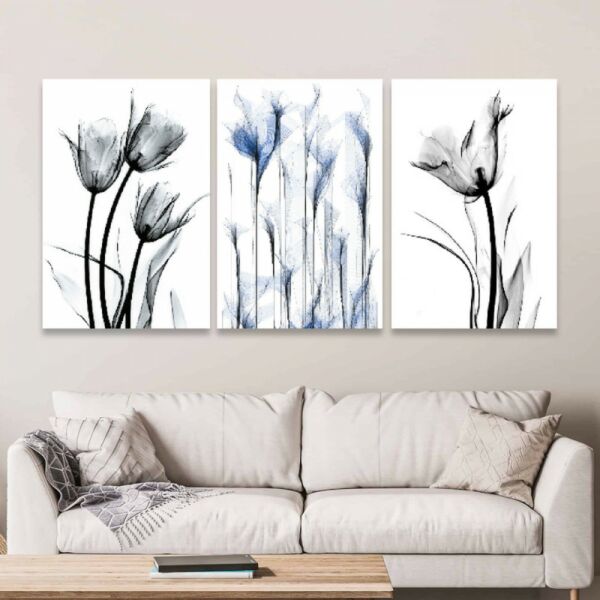 طقم لوحة جدارية فنية يوكن 3 قطع - متعدد الالوان