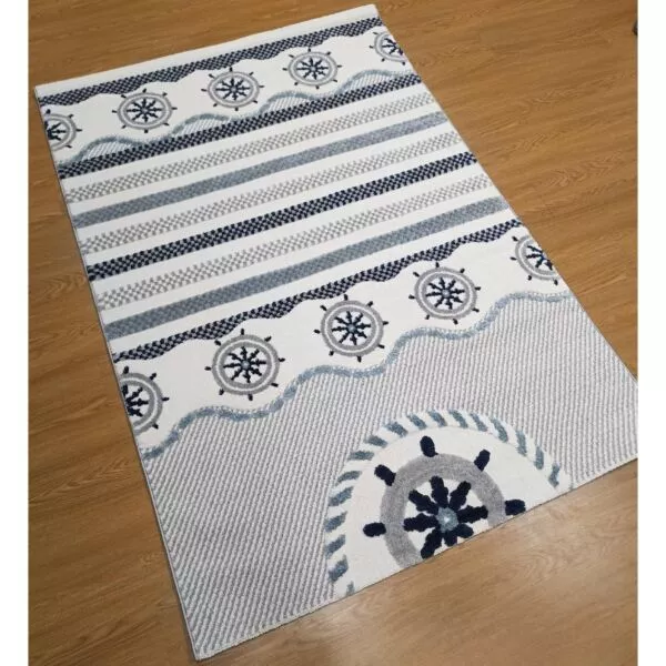 سجاد اطفال 200x300 سم دومان - ازرق ورمادي