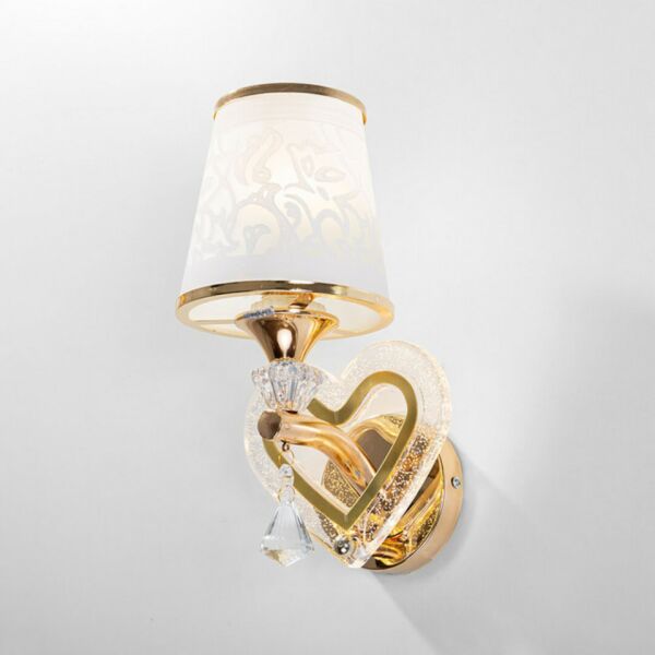 إضاءة جدارية داخلية مفردة على شكل قلب