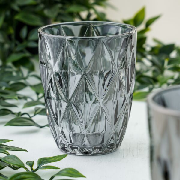 كاسة زجاج رويال قصيرة - لون رصاصي