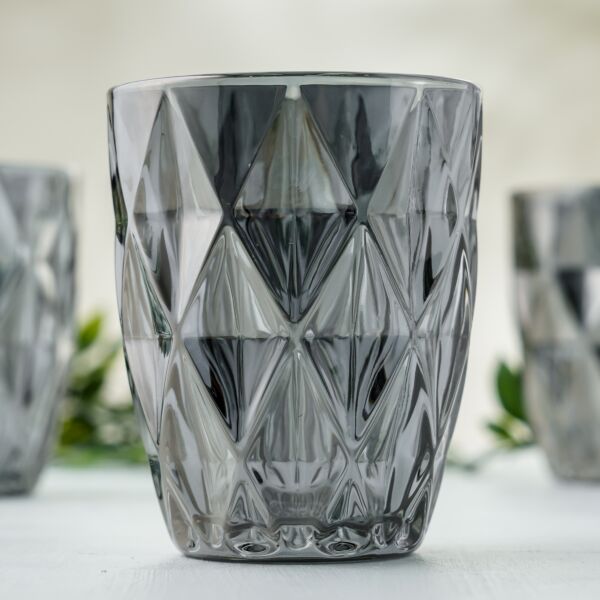 كاسة زجاج رويال قصيرة - لون رصاصي