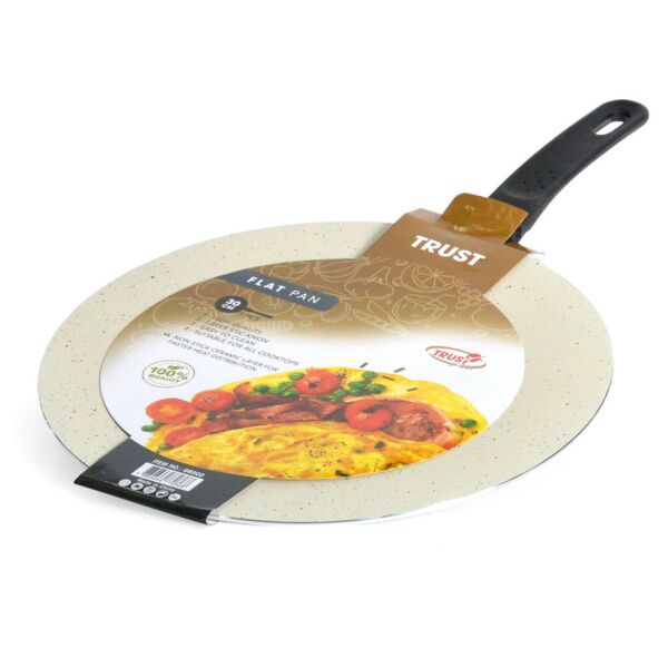 مقلاة مسطحة غير لاصقة بيج ألمنيوم30