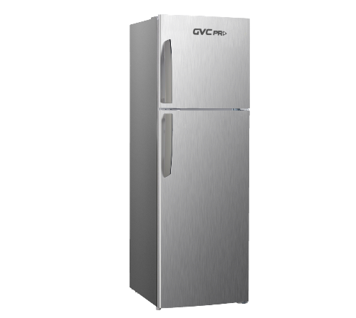ثلاجة و فريزر علوي جي في سي برو - 7 قدم- فضي