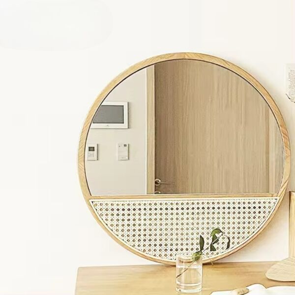 مرآة حائط فيونيك - بني فاتح 80 سم