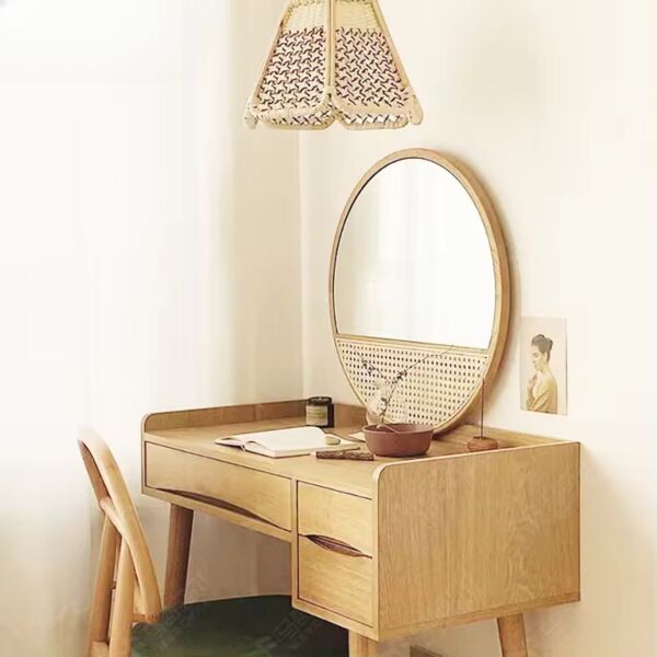 مرآة حائط فيونيك - بني فاتح 80 سم