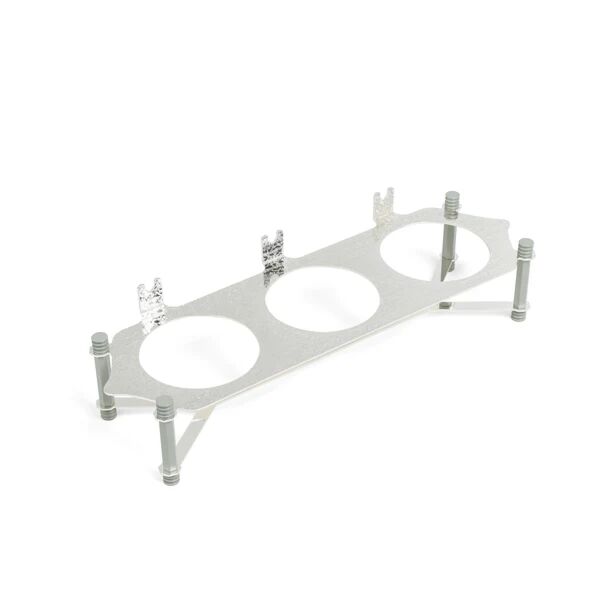 طقم تقديم مكسرات 3 قطع مع صينية من جوار - اخضر فاتح وفضي