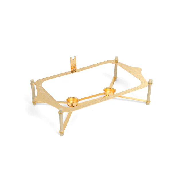 حافظة تقديم طعام كبيرة من جوار - كريمي وذهبي