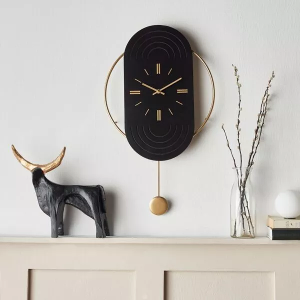 ساعة بندول داليا 70x40 سم - اسود