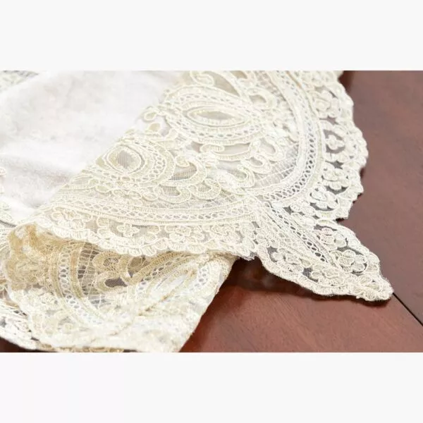 مفرش طاولة ابيلا 50x180 سم - ابيض