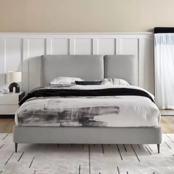 سرير كينج تشاركول 180x200 سم - رمادي فاتح