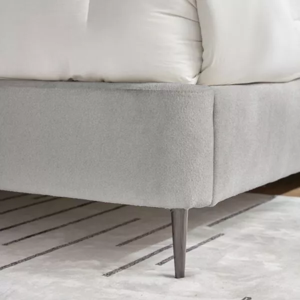 سرير كينج تشاركول 180x200 سم - رمادي فاتح