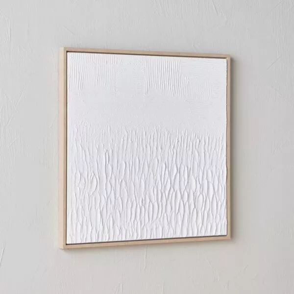 لوحة جدارية كانفاس مؤطرة راميرو 70x70 سم - ابيض